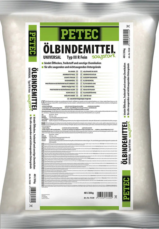 Ölbindemittel - Typ III R Fein saugstark - 40 Liter / 20 kg Sack